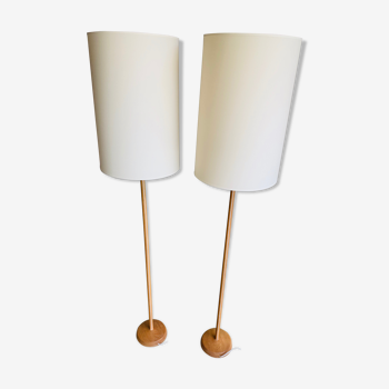 Lampadaires par Uno & Östen Kristiansson pour Luxus, Suède, 1960