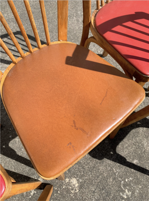 Ensemble de 5 chaises bistrot Baumann n°12