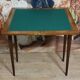 Louis XVI period game table in mahogany and marquetry.