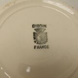 Digoin Sarreguemines almond green vintage Art Deco earthenware coffee set