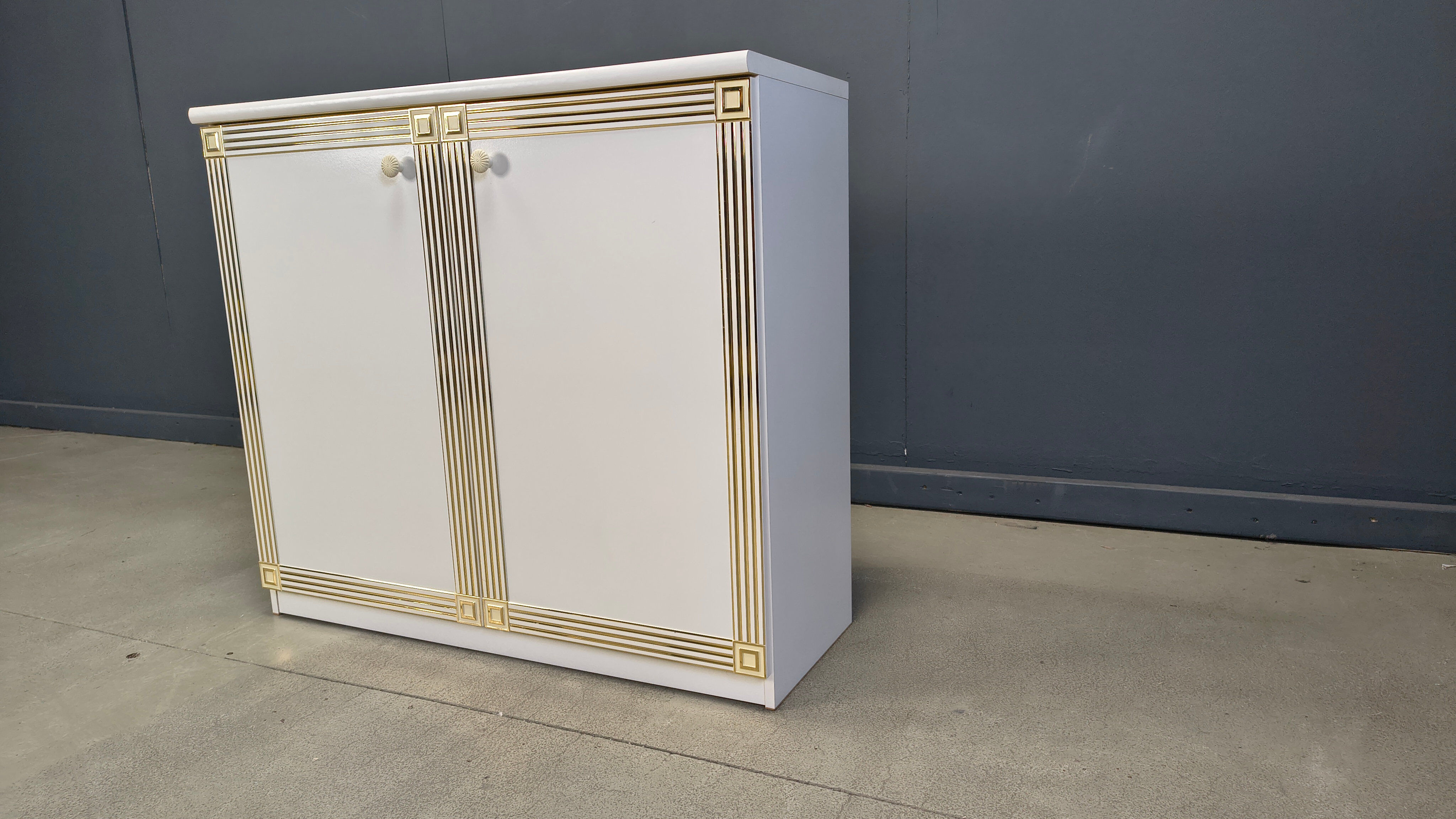 Cabinet de style Hollywood Regency, années 1980