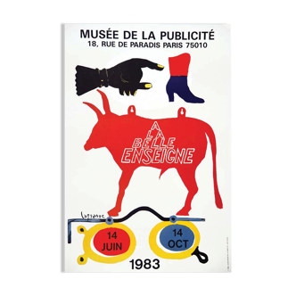 Affiche exposition Jacques Lagrange Musée de la publicité, 1983
