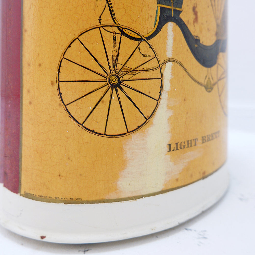 Metal wastebasket "Light Brett" lithographic print by Arthur A. Kaplan Co.