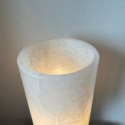 Mid-Century Modernist Spanish Alabaster Table Lamp, 1990s