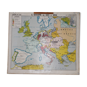 Ancient school map No.230 Europe from 1815 to 1856/Central Europe from 1848 to 1871