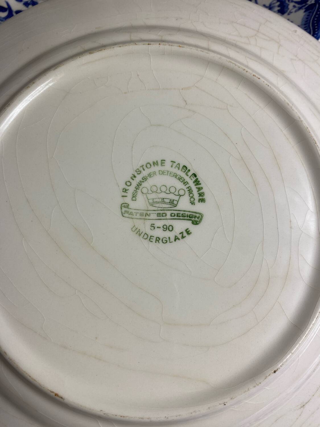 Twelve ironstone plates