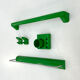 Gedy Green Bathroom Set, 1970s (2 towel rack + 1 cup holder + 2 Hooks)