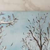 Peinture parc en hiver
