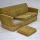 1970s, Danish 3-seater sofa, original light green furniture velour.