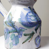 Glazed stoneware pitcher Vallauris 1970s Boris Kasianoff, Albert Thiry, Le Mûrier