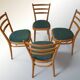 Set of 4 TON chairs, Czech vintage 1960s.