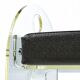 Lucite vanity stool bench with new faux snakeskin upholstery