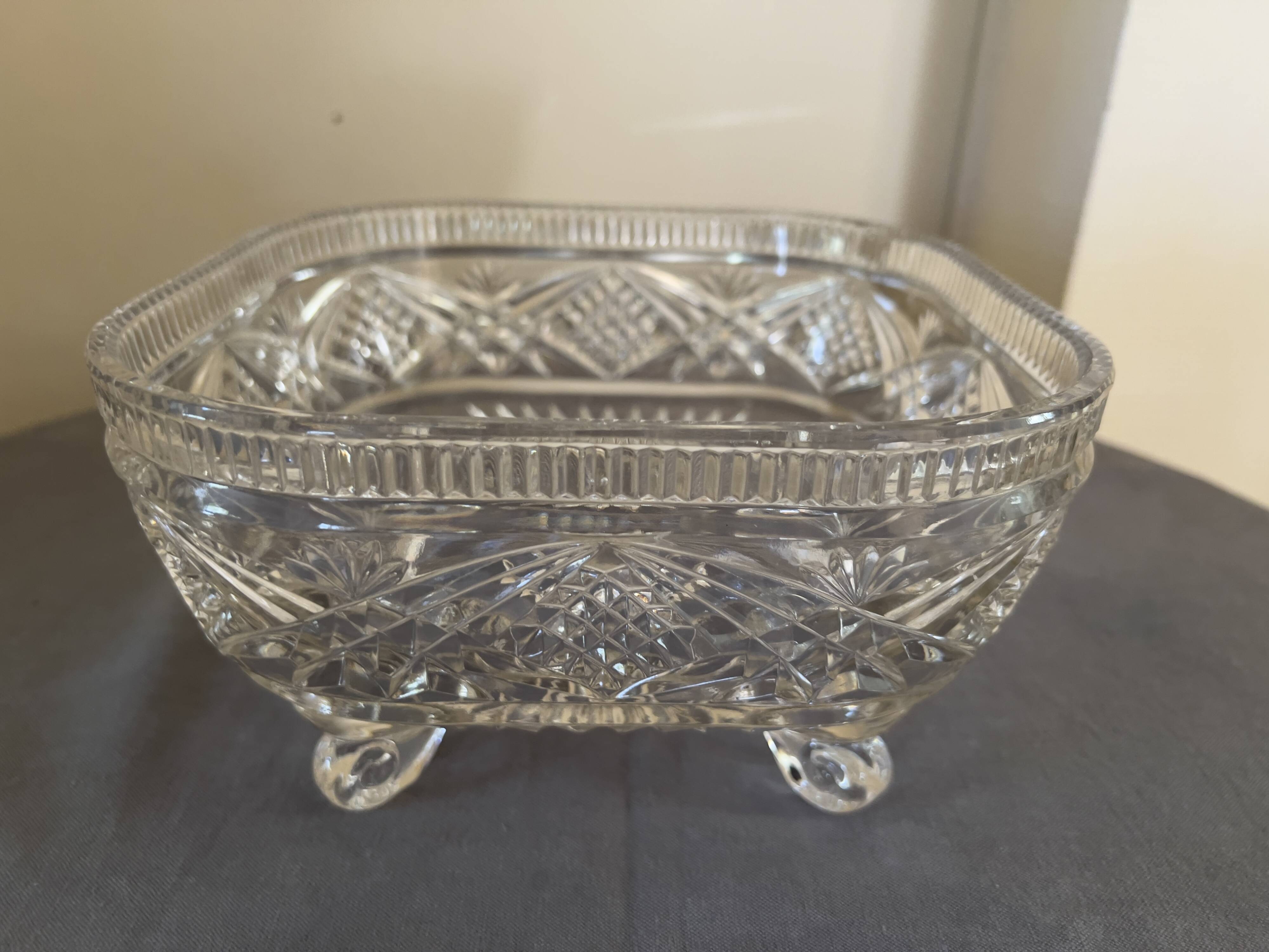 1950s crystal fruit bowl