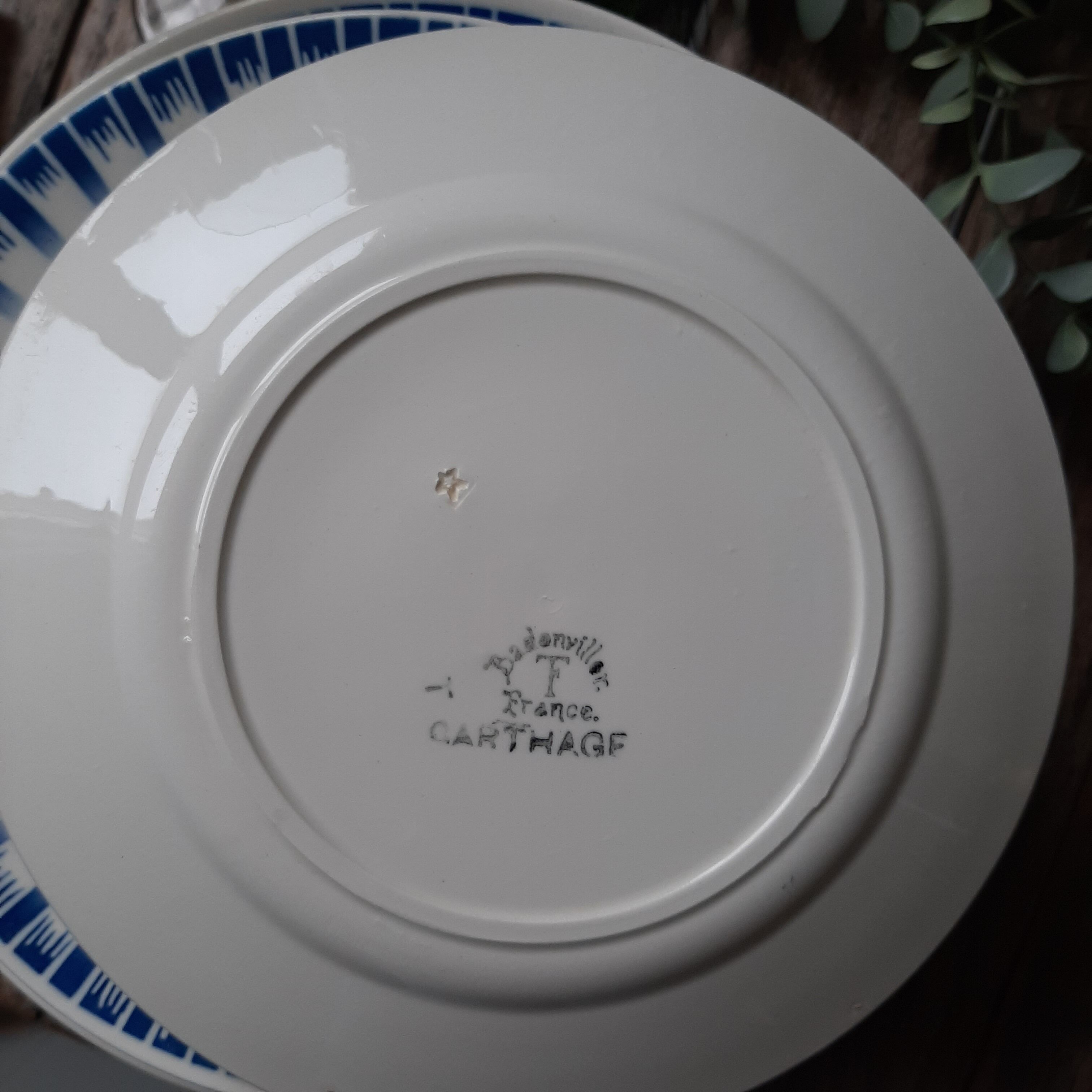 Lot plates and dishes earthenware Badonviller Carthage Rare