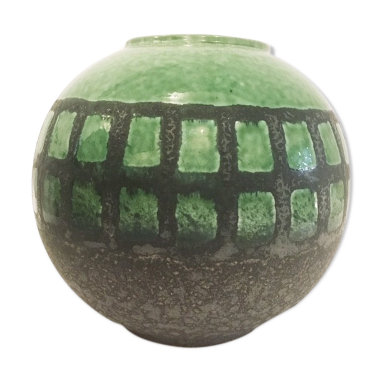 Ceramic globe vase, West Germany
