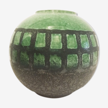 Ceramic globe vase, West Germany