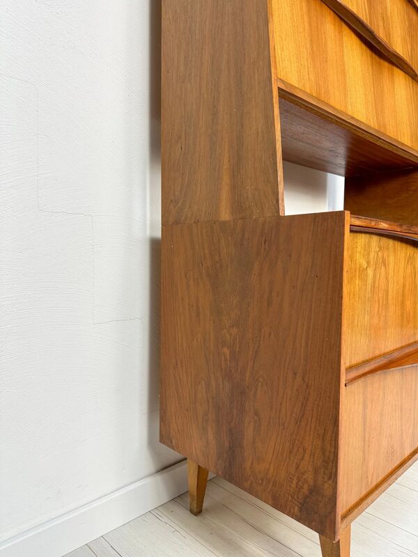 Secrétaire en noyer par Franz Ehrlich pour Hellerau, années 1950