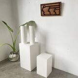 Pair of Parscot wall lights in white lacquered metal from the 80s