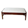 Bench in wood and white boucle fabric, italy, 1960s