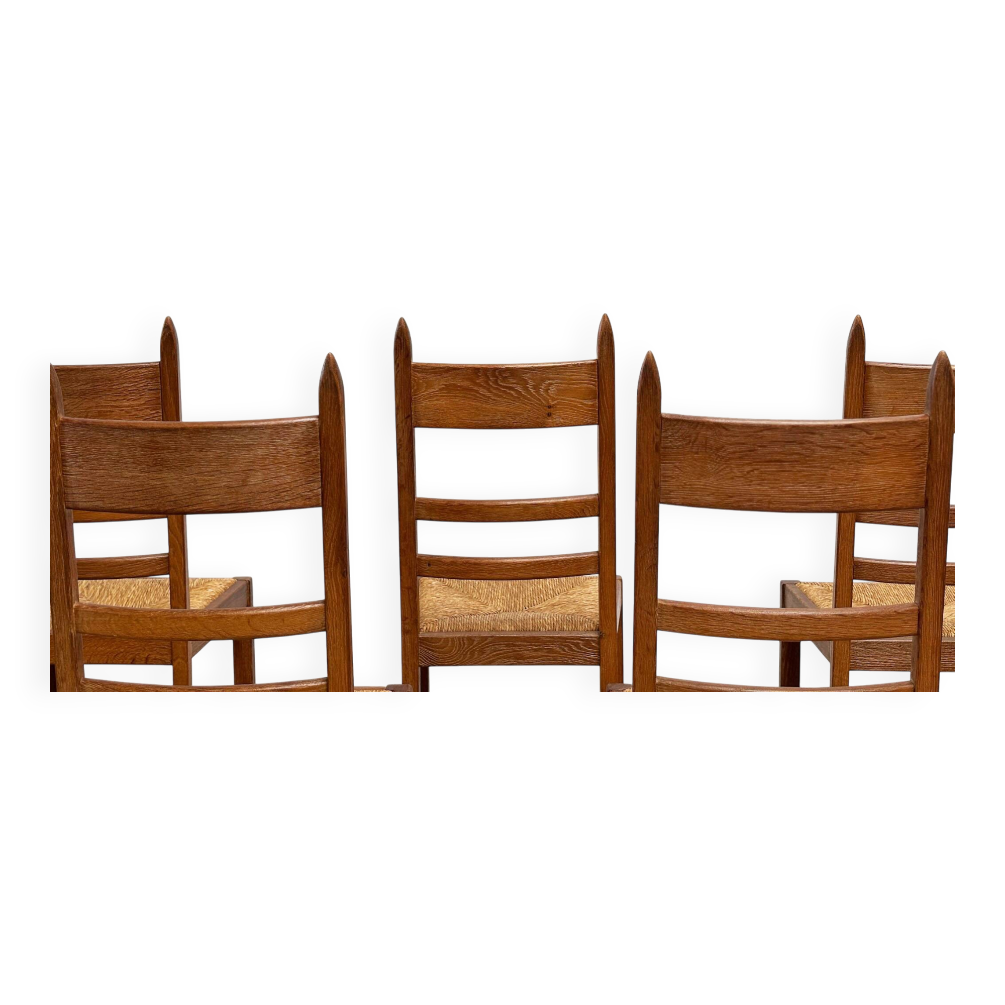 Set of eight French dining chairs