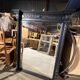 Large antique wooden mirror