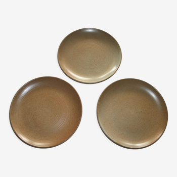 Set of 3 stoneware dessert plates