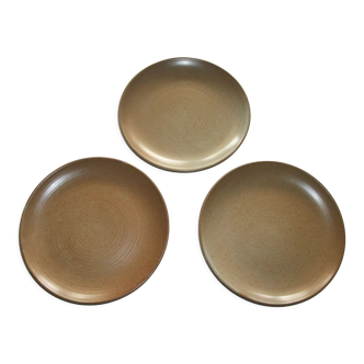 Set of 3 stoneware dessert plates