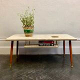Vintage Coffee Table With Shelf Formica #D12