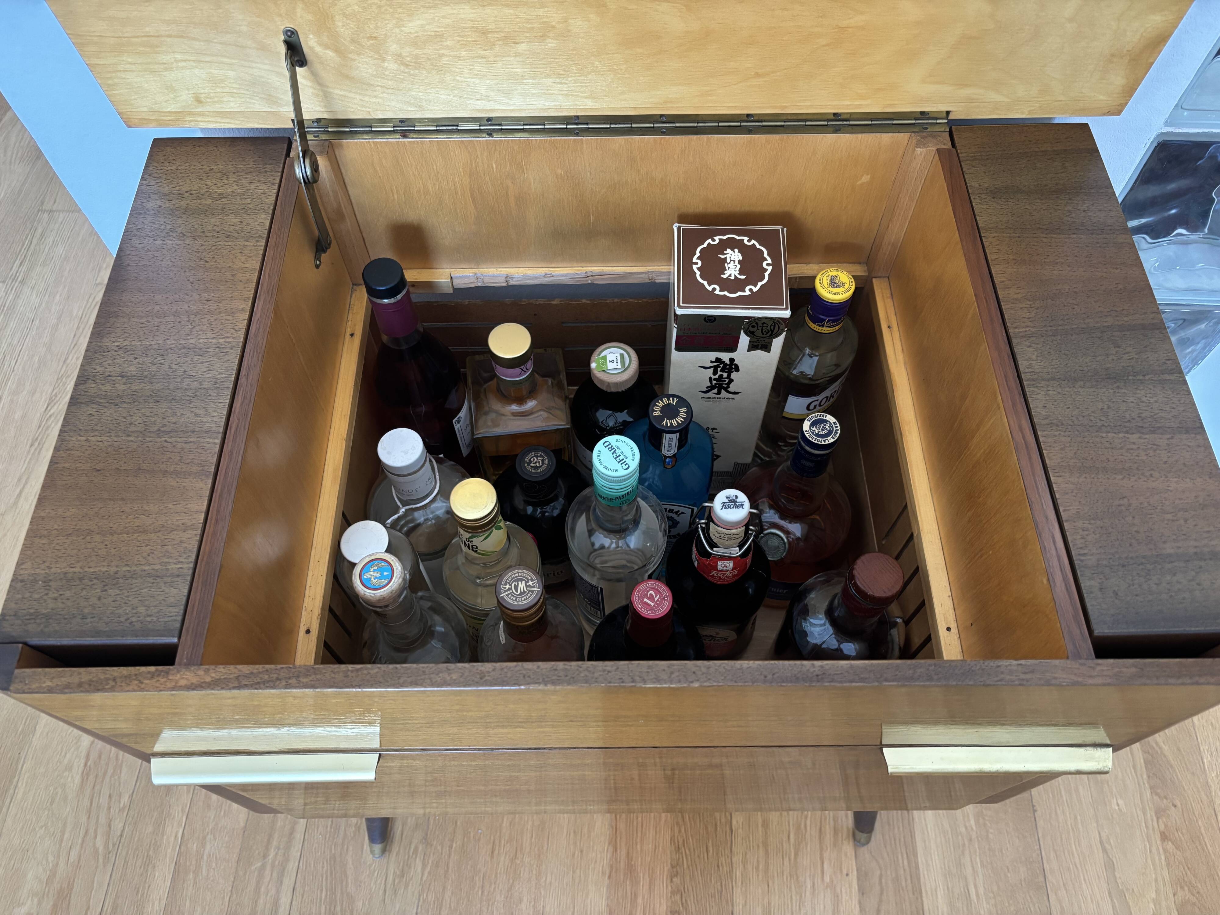 Vintage Schaub Lorenz Furniture Transformed into a Bar/Storage Unit