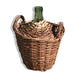 Glass cylinder with wicker casing