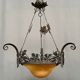 Muller Frères Lunéville (1895 - 1933). Art Nouveau style chandelier.