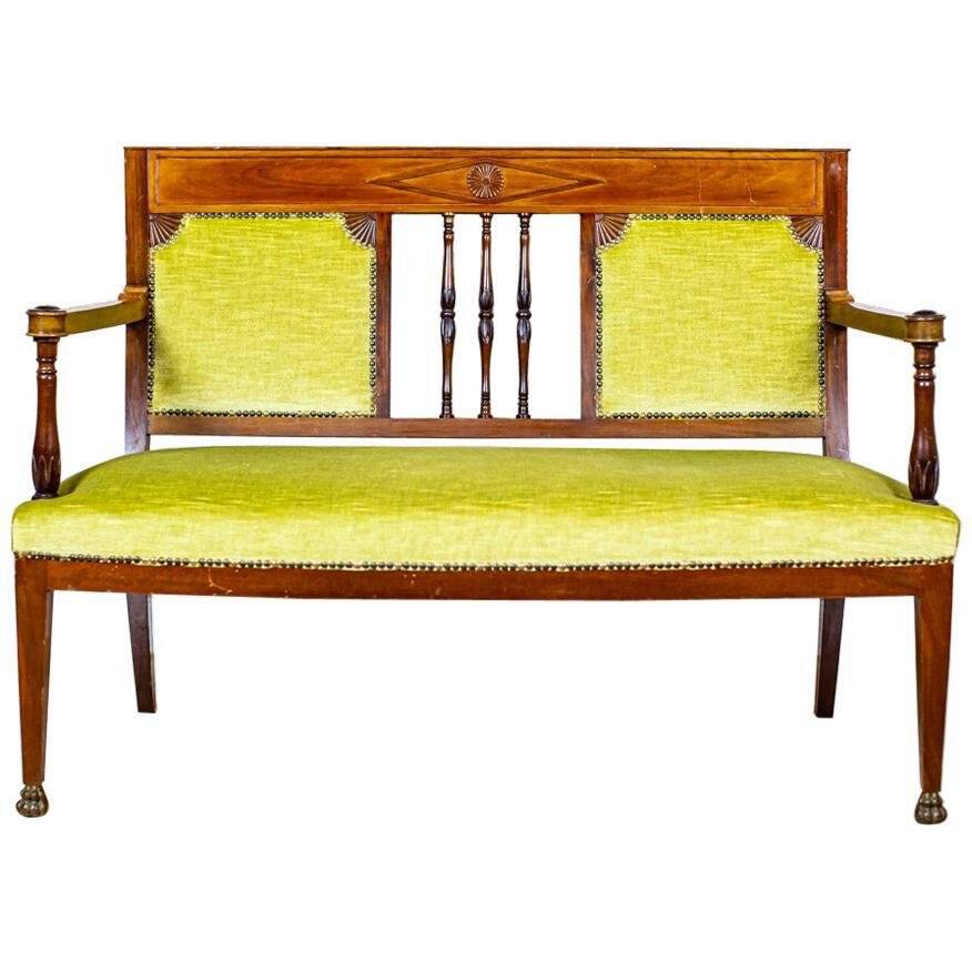 Neat Sofa with Green Velour, 1950s