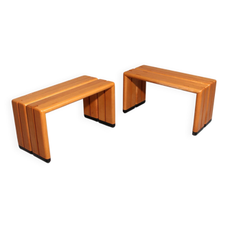 Italian beechwood benches from 1960 – timeless mid-century seating