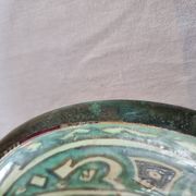 Exceptional 17th-18th century Hispano-Mudéjar bowl/plaque, framed