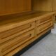 Solid oak wardrobe by Guillerme et Chambron and ceramic by Danikowski 1950s