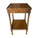 Small side table in Louis Philippe style with a patinated wood finish.