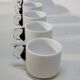 Service a café 6 tasses expresso porcelaine et 6 soucoupes en plexiglas Guzzini