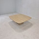Italian coffee table in travertine 1980's