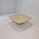 Table basse italienne en travertin années 1980