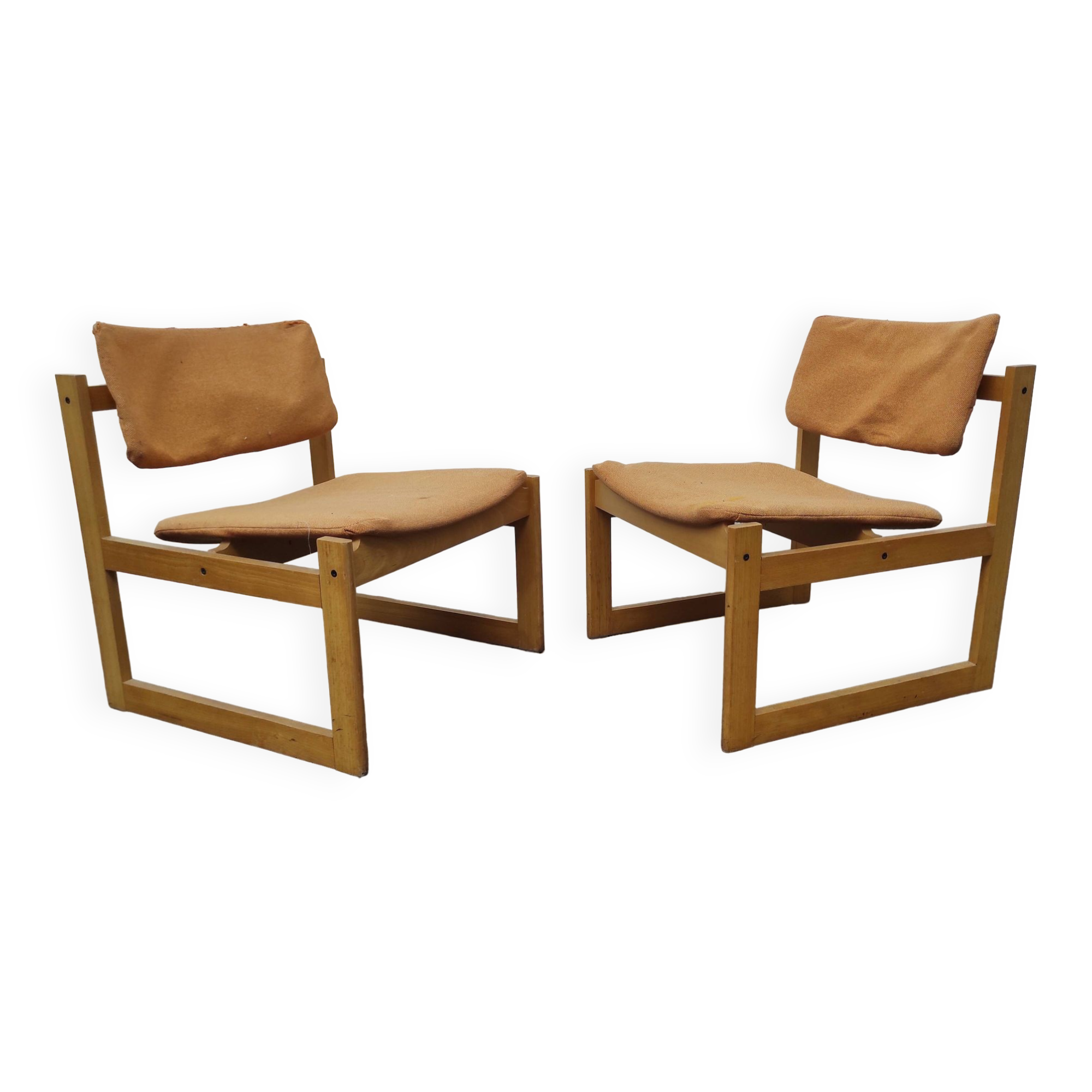 Pair of SFC 3001 armchairs by Michel Mortier 1960
