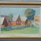 Tage Nilsson ( 1926-1997), Swedish Modern Painting, Oil on Canvas, 1960s, Framed