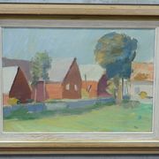 Tage Nilsson ( 1926-1997), Swedish Modern Painting, Oil on Canvas, 1960s, Framed