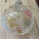Candy dish, painted glass sugar bowl