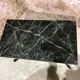 Robert merceris coffee table in wrought iron and 1940s marble