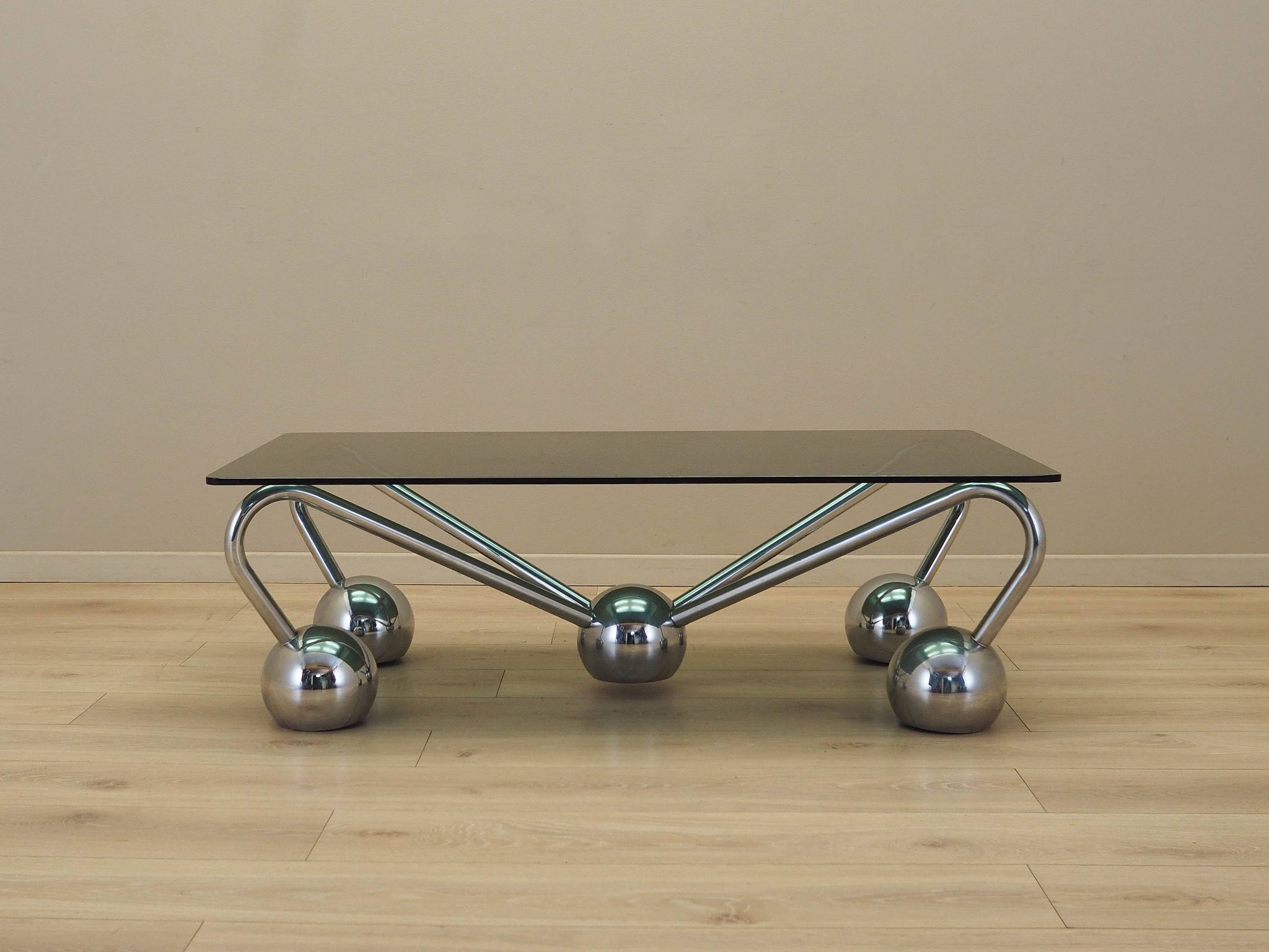 Glass coffee table, Italian design, 1970s, manufactured in Italy