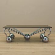 Glass coffee table, Italian design, 1970s, manufactured in Italy