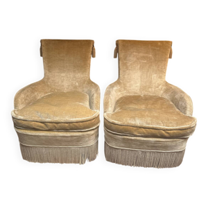 2 fauteuils en velours