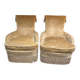 2 velvet armchairs