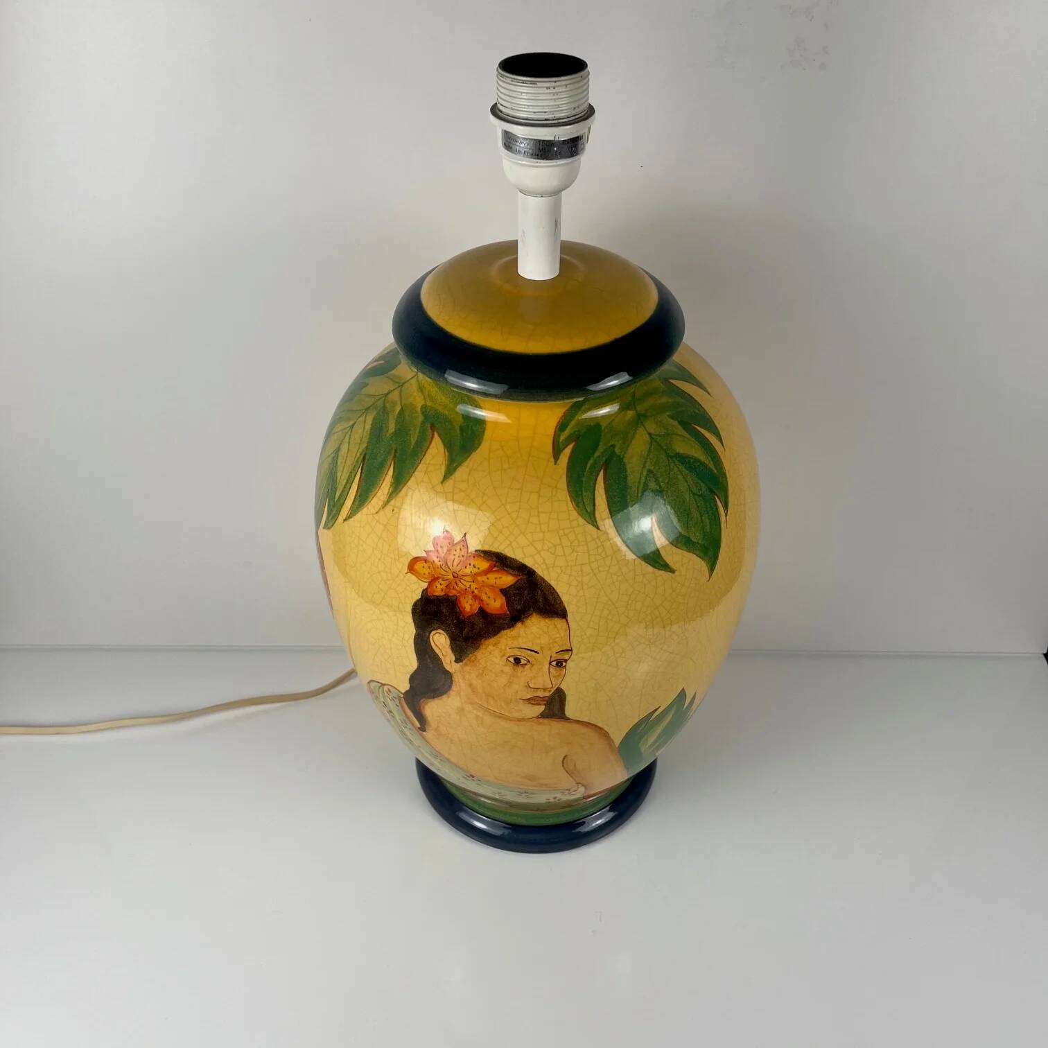 Large ceramic table lamp signed L. Drimmer – 1950s/60s