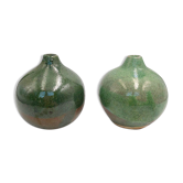 Deux vases céramique émaillée artisanale